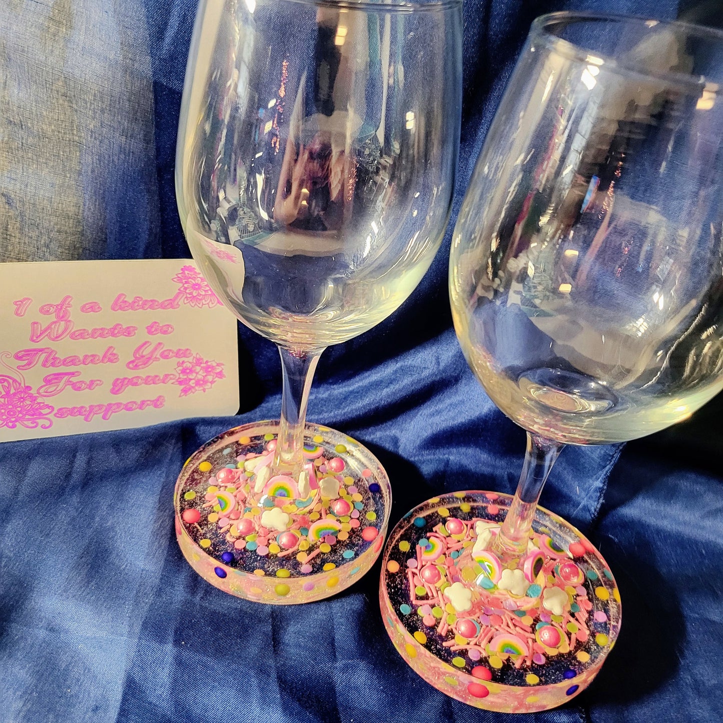 Rainbow wine glass