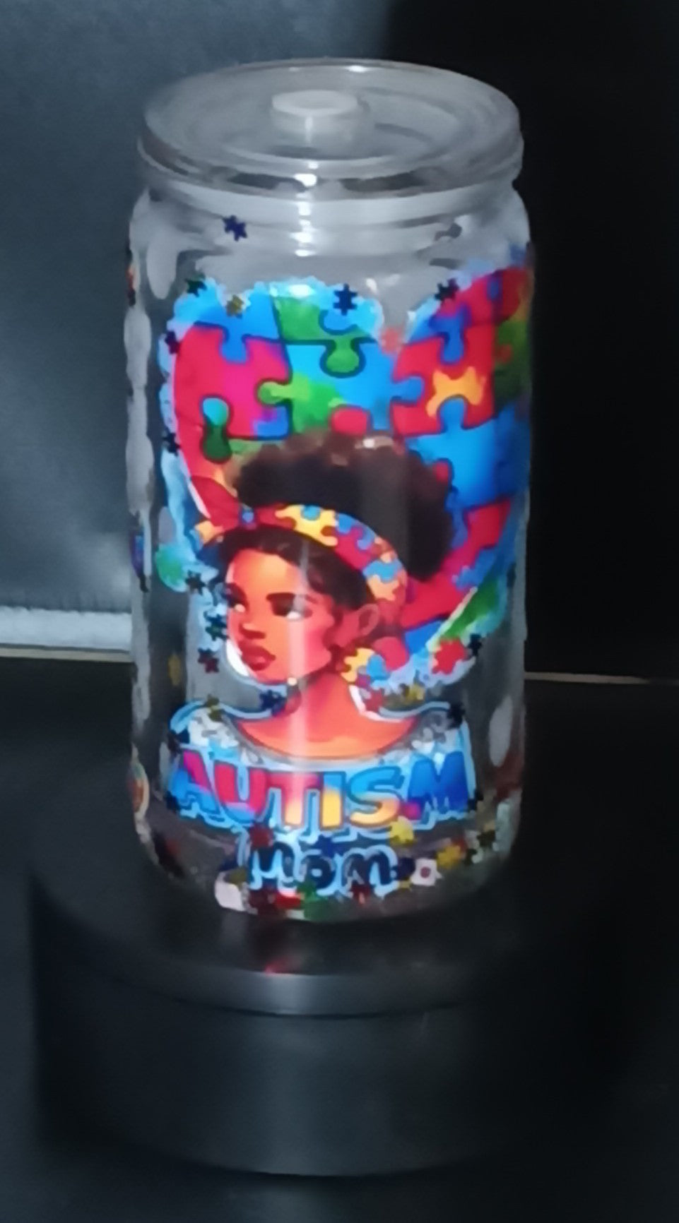 Autism awareness acrylic tumbler 16 oz free shipping over $50