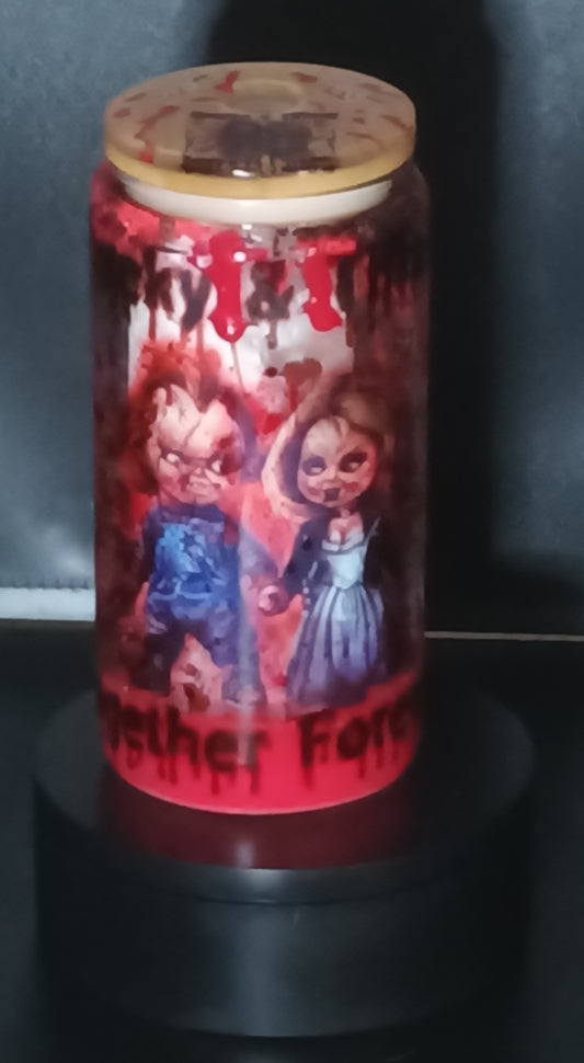 Glass snow globe tumbler