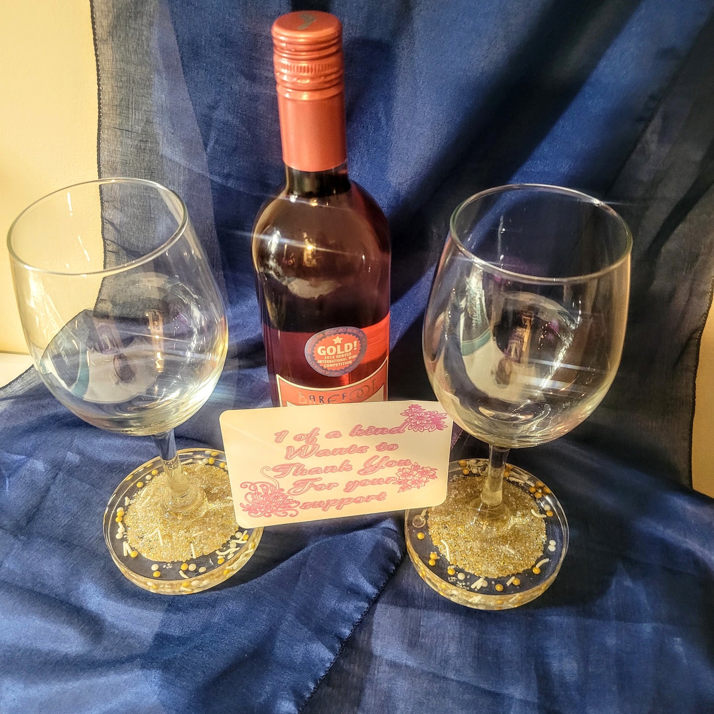 New years wine glass