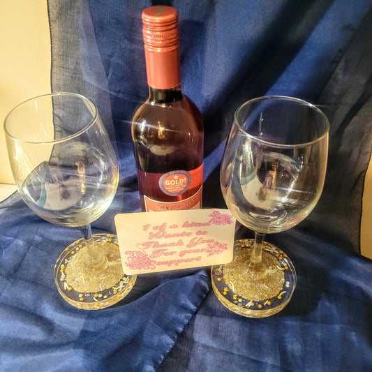 New years wine glass