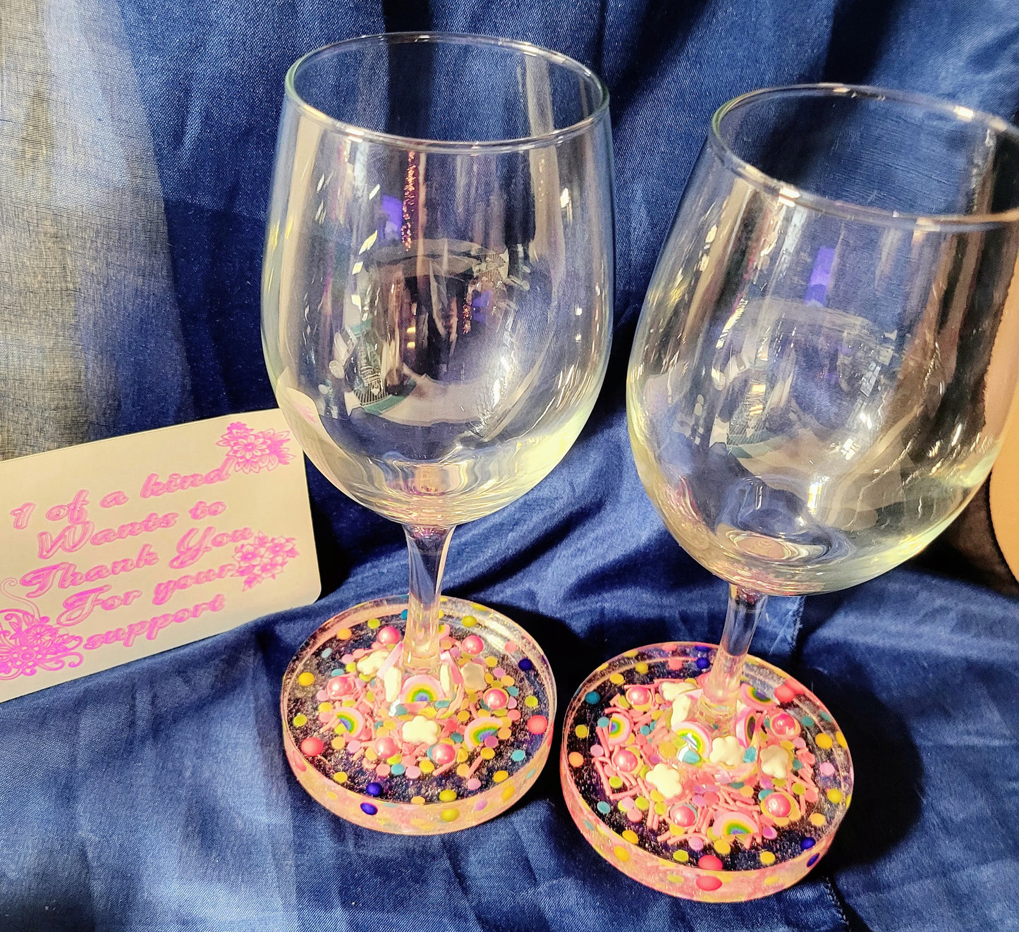 Rainbow wine glass
