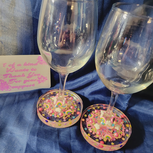 Rainbow wine glass