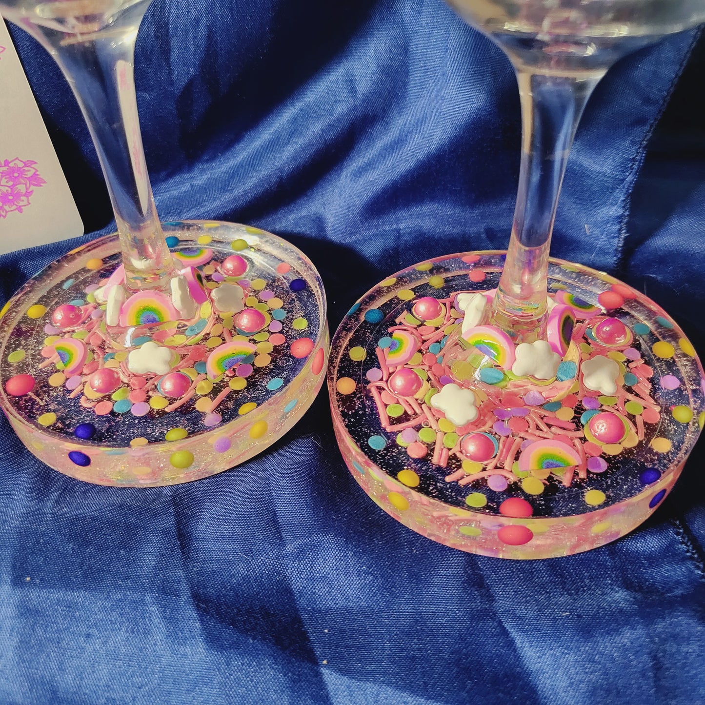 Rainbow wine glass
